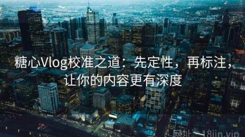 糖心Vlog校准之道：先定性，再标注，让你的内容更有深度