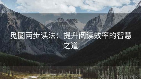 觅圈两步读法：提升阅读效率的智慧之道