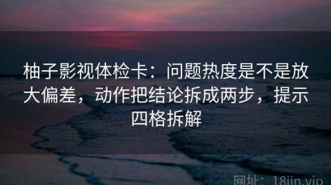 柚子影视体检卡：问题热度是不是放大偏差，动作把结论拆成两步，提示四格拆解