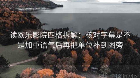 读欧乐影院四格拆解：核对字幕是不是加重语气后再把单位补到图旁