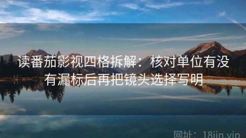 读番茄影视四格拆解：核对单位有没有漏标后再把镜头选择写明
