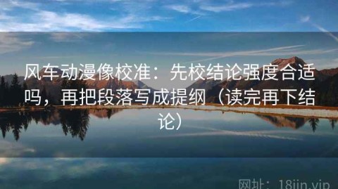 风车动漫像校准：先校结论强度合适吗，再把段落写成提纲（读完再下结论）