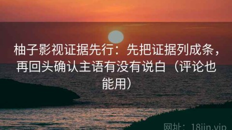 柚子影视证据先行：先把证据列成条，再回头确认主语有没有说白（评论也能用）