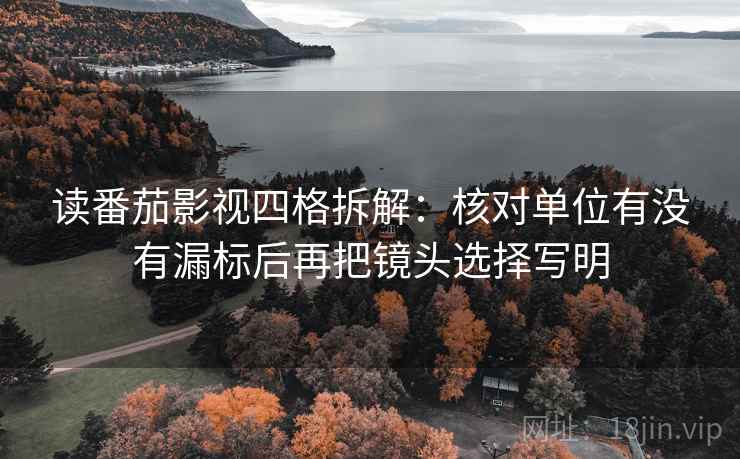 读番茄影视四格拆解:核对单位有没有漏标后再把镜头选择写明 读番茄影视四格拆解:核对单位有没有漏标后再把镜头选择写明