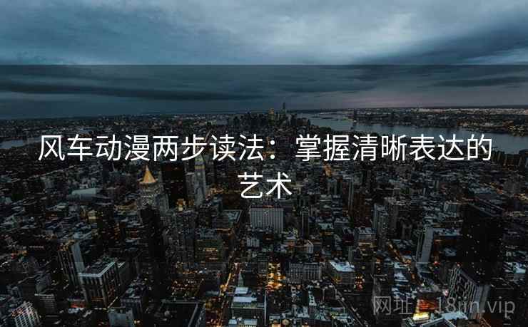 风车动漫两步读法：掌握清晰表达的艺术