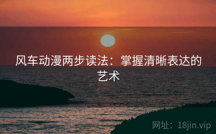风车动漫两步读法：掌握清晰表达的艺术